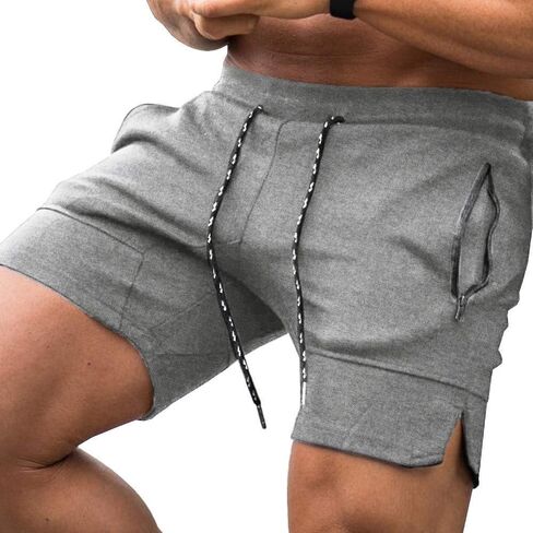 COOFANDY Men's Gym Workout Shorts Athletic Training Shorts Fitted Weightlifting Bodybuilding Shorts with Zipper Pockets in Saudi Arabia