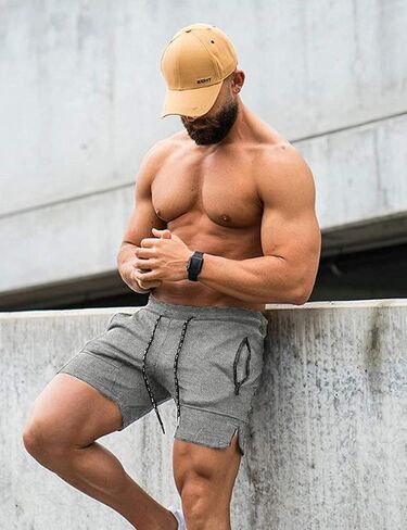 COOFANDY Men's Gym Workout Shorts Athletic Training Shorts Fitted Weightlifting Bodybuilding Shorts with Zipper Pockets in Saudi Arabia