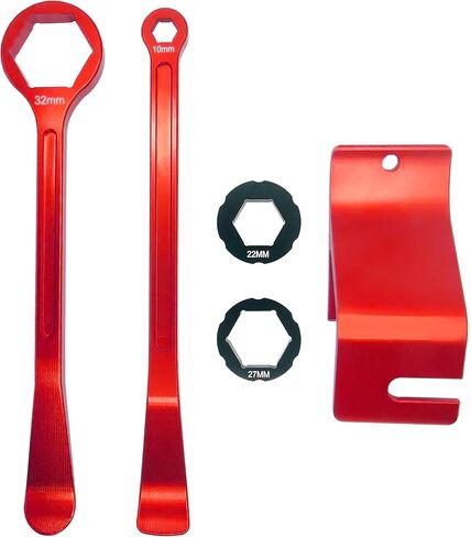 10mm/0.39''13mm/0.51''22mm/0.87''27mm/1.06''32mm/1.26''Tire Iron Lever Tool Spoon Motorcycle Tire Change Kit Wrench Set Bead Buddy Kit Tire Repair Tool for Bike EXC SX XC EXCF Dirt Pit Bike (Black) in Kuwait