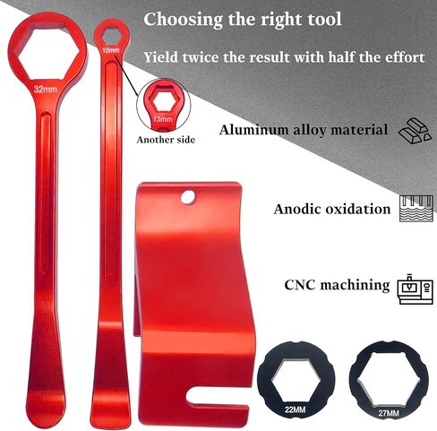 10mm/0.39''13mm/0.51''22mm/0.87''27mm/1.06''32mm/1.26''Tire Iron Lever Tool Spoon Motorcycle Tire Change Kit Wrench Set Bead Buddy Kit Tire Repair Tool for Bike EXC SX XC EXCF Dirt Pit Bike (Black) in Kuwait