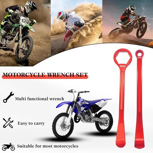 10mm/0.39''13mm/0.51''22mm/0.87''27mm/1.06''32mm/1.26''Tire Iron Lever Tool Spoon Motorcycle Tire Change Kit Wrench Set Bead Buddy Kit Tire Repair Tool for Bike EXC SX XC EXCF Dirt Pit Bike (Black) in Kuwait