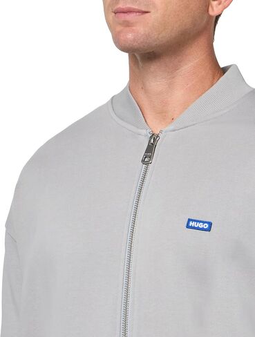 HUGO Men's Twill French Terry Zip Up Bomber Sweatshirt in Saudi Arabia