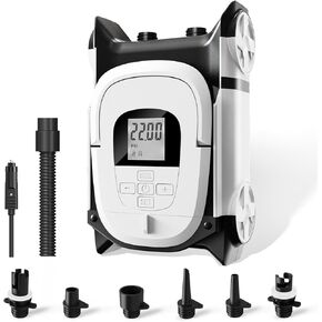 Electric Paddle Board Pump for Inflatable SUP, Kayak, Boats, UP to 60PSI Tire inflator Pump for Car, Bicycle, Motorcycle, Bike, Basketballs with DC 12V Car Power Connector