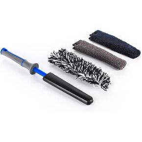 Detail Factory Wheel Brush Kit with Interchangeable Microfiber Covers | Ultra-Soft Cleaning, Washing and Detailing Wheels, Tires Rims