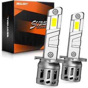مصابيح LED عالية الكثافة SEALIGHT 9012، 26000LM، أبيض بارد 6500K، تركيب سريع لمدة 3 دقائق، عمر افتراضي يصل إلى 60,000+ ساعة، حزمة من 2 مثالية للمصابيح الأمامية وأضواء الضباب