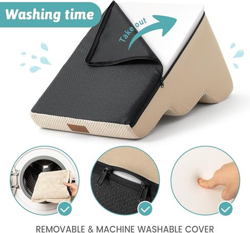 قبلة مريحة عالية الكثافة رغوة سلالم الكلاب منحدر للكلاب والقطط 4 طبقات سلالم الحيوانات الأليفة منحدر خطوة للأسرة الأثاث دائم عدم الانزلاق الكلب منحدر للسرير مع غطاء قماش مقاوم للماء بني فاتح (أربع خطوات) in Kuwait