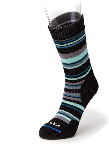 FITS Men's Medium Hiker (Striped) Crew Socks Light Grey M in Kuwait