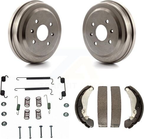 Transit Auto - Rear Brake Drum Shoes And Spring Kit For 2000-2008 Ford Focus Wheel Bearing Includes K8N-100548 in Saudi Arabia