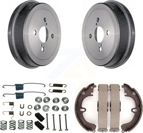 Transit Auto - Rear Brake Drum Shoes And Spring Kit For 2000-2008 Ford Focus Wheel Bearing Includes K8N-100548 in Saudi Arabia