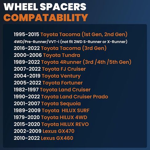 فواصل عجلات محورية 6x5.5، محولات عجلات مزورة 1 بوصة 6X139.7 مم متوافقة مع 1996-2023 Toyota 4Runner، متوافقة مع Lexus GX460، M12x1.5 ترصيع 106 مم مركز التجويف 4 قطع أزرق in Saudi Arabia