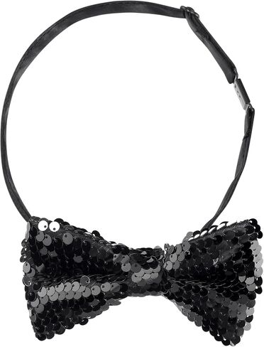 Men's Sequin Sparkly Shiny Bowties Reversible Sequins Two-Color Pre-tied Bow Ties for Party in Saudi Arabia