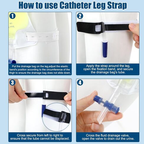 21 Pcs Male External Catheter Kits Include 14 Condom Catheters External Self-Seal 30mm 6 1000ml Urine Leg Bag Anti Slip Foley Catheter Stabilization Holder Straps for Fast and Easy Draining in Saudi Arabia