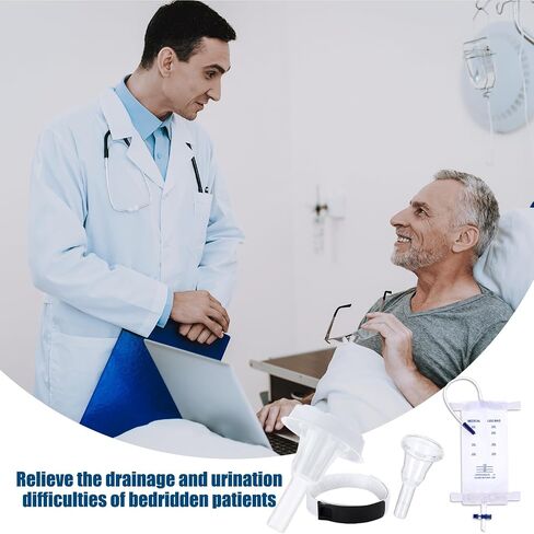 21 Pcs Male External Catheter Kits Include 14 Condom Catheters External Self-Seal 30mm 6 1000ml Urine Leg Bag Anti Slip Foley Catheter Stabilization Holder Straps for Fast and Easy Draining in Saudi Arabia
