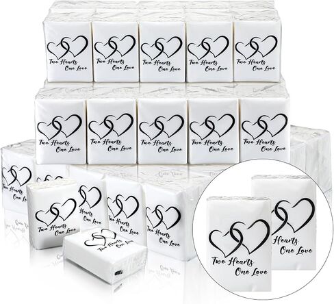 50 Bulks Wedding Facial Tissues Items for Wedding Welcome Bags Pocket Facial Tissues Mini Tissues Wedding Favors for Guests 3 Ply Travel Tissue Packs for Wedding Celebration Party Ceremony Graduation in Kuwait