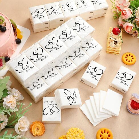50 Bulks Wedding Facial Tissues Items for Wedding Welcome Bags Pocket Facial Tissues Mini Tissues Wedding Favors for Guests 3 Ply Travel Tissue Packs for Wedding Celebration Party Ceremony Graduation in Kuwait