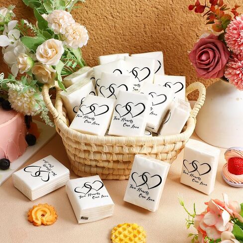 50 Bulks Wedding Facial Tissues Items for Wedding Welcome Bags Pocket Facial Tissues Mini Tissues Wedding Favors for Guests 3 Ply Travel Tissue Packs for Wedding Celebration Party Ceremony Graduation in Kuwait