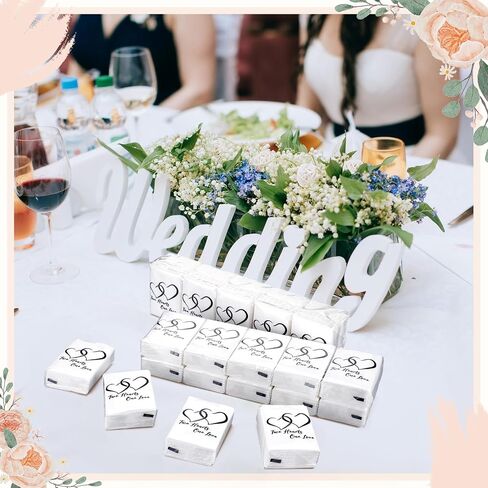 50 Bulks Wedding Facial Tissues Items for Wedding Welcome Bags Pocket Facial Tissues Mini Tissues Wedding Favors for Guests 3 Ply Travel Tissue Packs for Wedding Celebration Party Ceremony Graduation in Kuwait