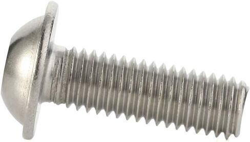 M8-1.25 x 16mm Flanged Button Head Socket Cap Screws Flange Bolts, 18-8 Stainless Steel 304 Bright Finish, Full Thread, 25 PCS in Saudi Arabia