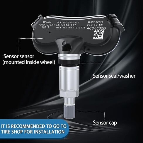 TPMS Sensors, 433 MHZ Tire Pressure Monitor System Replacment Sensor for 2020-2024 Chevy Silverado GMC Sierra Cadillac Buick Pontiac for OE Part # 13533166, 13542523 4pcs in Saudi Arabia