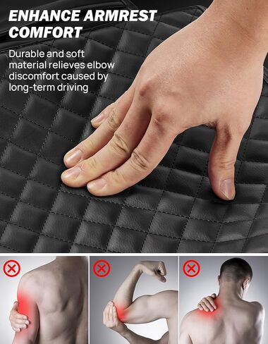 JOYTUTUS Center Console Cover Compatible with 2021-2024 Ford F150, Leather Armrest Cover Center Console Cushion Arm Rest Cover in Saudi Arabia