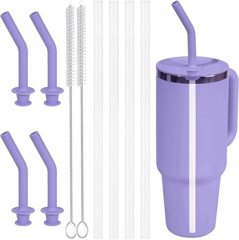 Greant 4 PCS Closeable Press-in Straw for Hydroflask All Around Travel Tumbler 40 oz, Straw for Hydro Flask Travel Tumbler with Handle 32 oz, Black in Kuwait