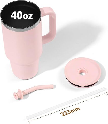 Greant 4 PCS Closeable Press-in Straw for Hydroflask All Around Travel Tumbler 40 oz, Straw for Hydro Flask Travel Tumbler with Handle 32 oz, Black in Kuwait