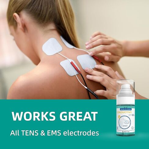 Conductive Gel for TENS Unit Pads, Adhesive Gel, Electrode Gel Extend The Life and Increase Adhesion of Electrodes for Your TENS/EMS Units, Muscle Stimulator (100 ML/3.3 OZ x 2) in Saudi Arabia
