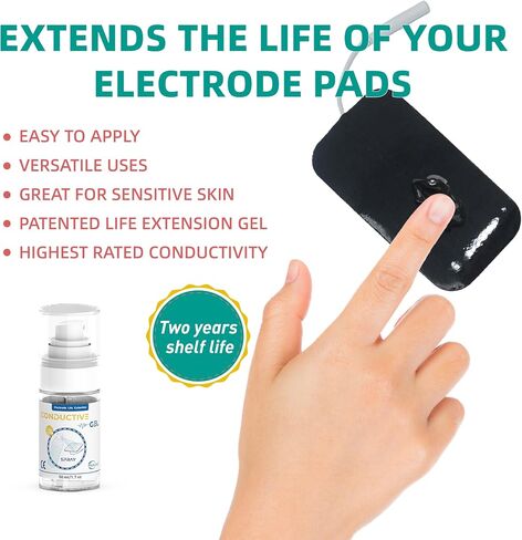 Conductive Gel for TENS Unit Pads, Adhesive Gel, Electrode Gel Extend The Life and Increase Adhesion of Electrodes for Your TENS/EMS Units, Muscle Stimulator (100 ML/3.3 OZ x 2) in Saudi Arabia