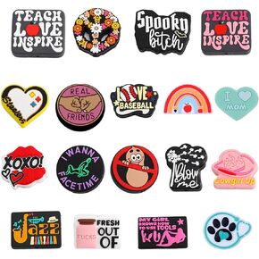 KJMYYXGS Book Shaped Silicone Beads, 16PCS Silicone Focal Beads Silicone Shaped Beads for Pens Silicone Character Beads Loose Rubber Silicone Beads for Keychain Making Necklace Bracelet Lanyard Making