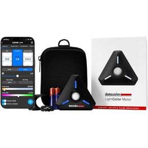 Datacolor LightColor Meter - Bluetooth-Enabled Light & Color Temperature Meter for Photo, Video, and Cinema - Continuous Real-Time Data Streaming - Portable, Compact, Drop-Resistant