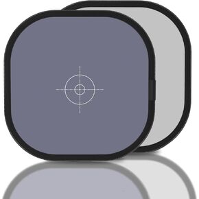 REFLEX CAMERA 12x12" (30x30cm) Foldable Double Sided White Balance 18% Grey Card - Portable Gray Reference Reflector for Photo & Camera Colour Correction - Achieve Accurate White Balance in Every Shot
