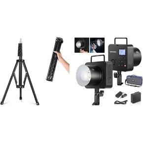Neewer Q4 400WS 2.4G TTL Studio Flash 1/8000 HSS 2800MAH بطارية مدعومة في الهواء الطلق مع ST180R 71 "