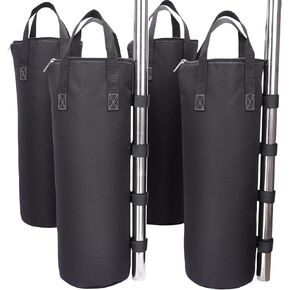 Zipper Top Sand Bags for Canopy Legs (120LBS Load Capacity, Without Sand) Sand Bags for Weight - Sandbags for Gazebo Legs, Pop Up Canopy Tent Weights - Canopy Weight Bags, Set of 4