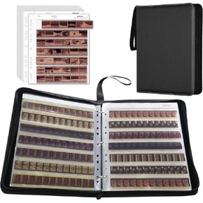 50-Pack 35mm Film Negative Storage Sleeves with Binder Box, Acid-Free Protector Pages for 135/35mm Film Negatives, Durable Archival Film Organizer Kit