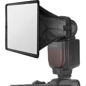 NEEWER Flash Diffuser Light Softbox 6" x 5", Universal, Collapsible with Storage Pouch Compatible with Canon Nikon Sony Godox Yongnuo NEEWER speedlight