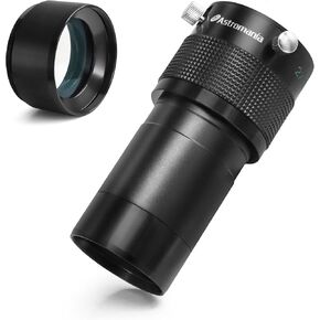 Astromania Barlow Lens 2X, 2 Inch Barlow Lens Fully Multi-Coated Metal for Telescopes Premium Dual Power ED Glass Telescope Accessory with Internal Brass Ring for 2 inch & 1.25 inch Telescope Eyepiece
