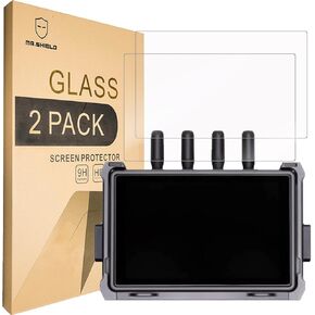 Mr.Shield Screen Protector compatible with DJI Transmission/DJI High Bright Remote Monitor/DJI RXD2 [Tempered Glass] [2-PACK] [Japan Glass with 9H Hardness]