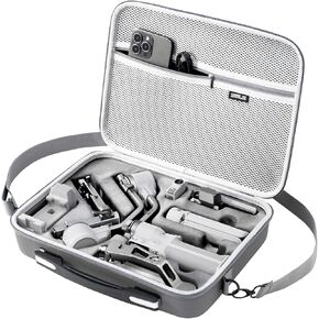 RS 4 Mini Carrying Case, Portable PU Leather Storage Case Travel Shoulder Bag for DJI Ronin RS4 Mini Gimbal Stabilizer and Accessories