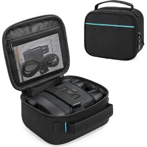 CURMIO Night Vision Goggles Carrying Case, Storage Bag for Tactical Night Vision Binoculars, SD Card and Data Cables, Black (Bag Only)
