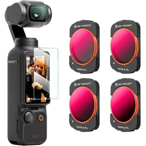 K&F Concept Magnetic ND Polarized Filters Set for DJI Osmo Pocket 3 Creator Combo Accessories -4-Pack (ND8/PL,ND16/PL,ND32/PL,ND64/PL)