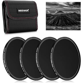 NEEWER 77mm Infrared Filter Set, 4 Pack IR720/IR760/IR850/IR950 X-Ray IR Filters Kit with Carrying Pouch Cleaning Cloth, Compatible with Canon Nikon Sony Panasonic Fuji Kodak IR Supported DSLR Camera