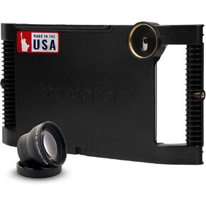 iOgrapher Filmmaking and Photography Accessories - Bundle of (1) 2X Zoom Telephoto Lens, (1) 37mm Wide Angle Lens & iPad Tripod Mount Case - Fits iPad 10.5 Pro, 10.5 Air 3, 10.2-7th, 8th, & 9th Gen