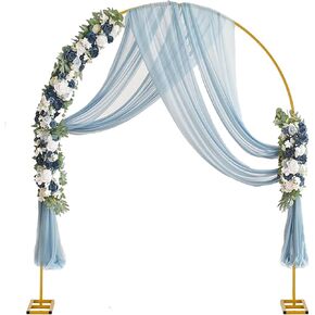 DDMY Arch Backdrop Stand, Gold Metal Balloon Arch Stand Set of 3 (7.2FT/6.6FT/6FT) for Wedding Ceremony Birthday Party Baby Shower Graduation Ceremony Photo Backdrop Other Occasions Decoration