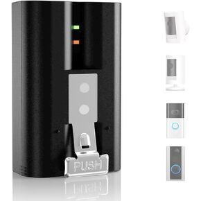 Ring Battery 2 Pack with Charger Station, 6040mAh Rechargeable Ring Doorbell Battery for Video Doorbell Camera 2/3/4, Spotlight Camera, Stick Up Cam, Peephole Cam- Lithium Li-ion Ring Batteries