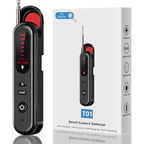 Hidden Camera Detector - 2025 Portable Camera Finder, GPS Tracker Detector, RF Wireless Signal Scanner for Office, Hotels, Cars, 5 Levels Sensitivity (Black)