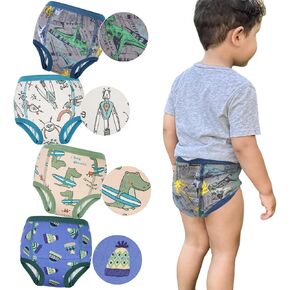 MooMoo Baby Absorbent Potty Training Underwear 4 Packs Cotton Training Pants for Boys 6T