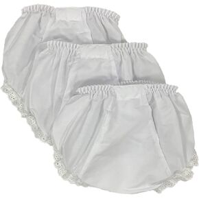 Baby Girls Bloomers Double Seat Diaper Cover Package of 3