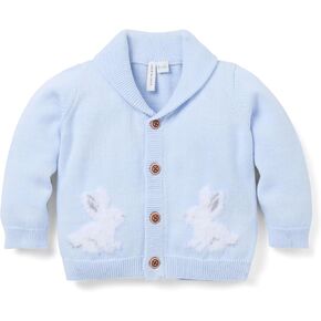 Janie and Jack Baby Boys' Bunny Shawl Collar Cardigan (Infant)