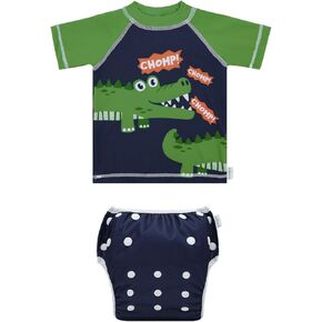 babygoal Baby Swimsuits with Reusable Swim Diaper 2 Piece Bathing Suit UPF 50 Sun Protection for Infant Toddler Boy Girl
