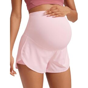 CRZ Yoga Women 2 in 1 شورتات تجريب الأمومة على البطن 3 ' - Dolphin Soft Athletic تعمل على الحمل غير الرسمي مع جيوب
